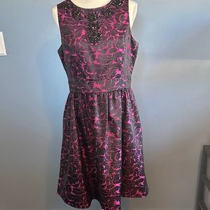 Elegant Pink and Black Eliza J Sleeveless Dress